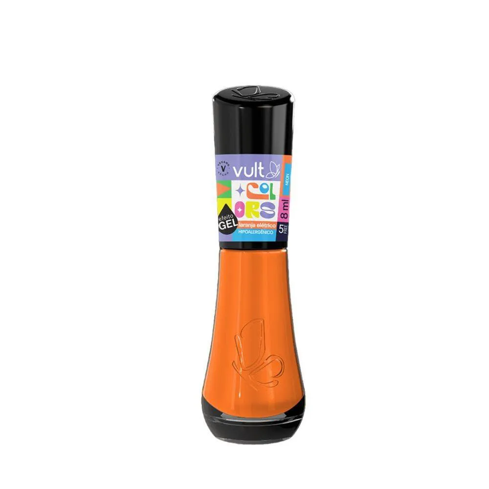 ESMALTE VULT 5FREE COLORS LARANJA ELETRICO 8ML