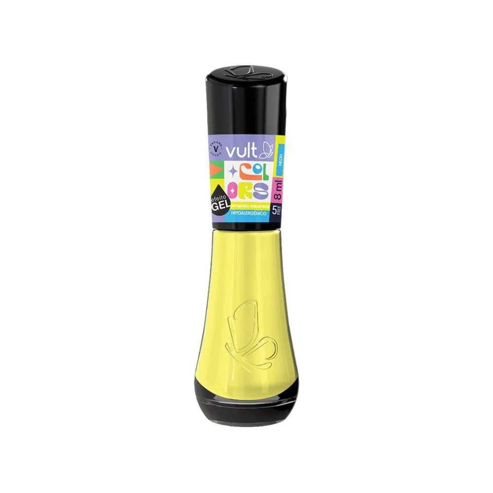 ESMALTE VULT 5FREE COLORS AMARELO MICARETA 8ML