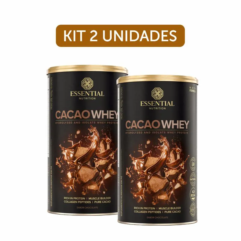 KIT 2X: CACAO WHEY ESSENTIAL NUTRITION 420G