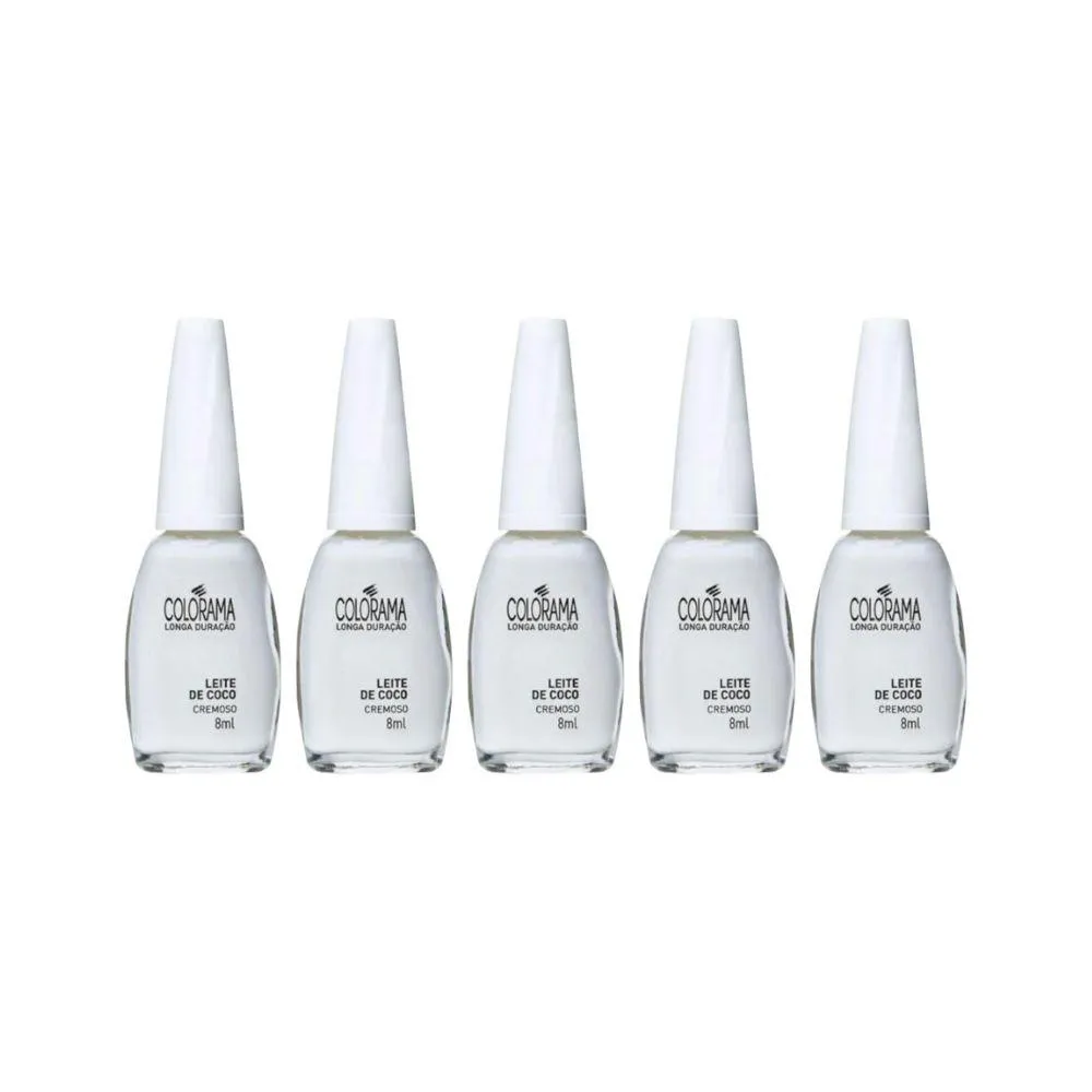 KIT ESMALTE COLORAMA CREMOSO LEITE DE COCO (5 UNIDADES)