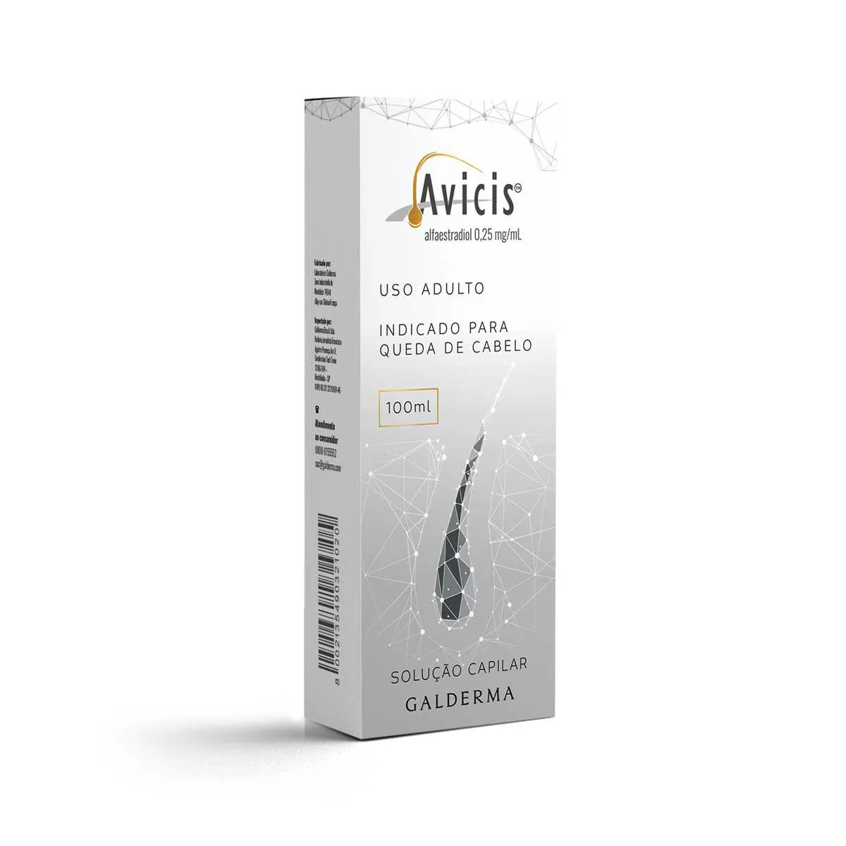 Avicis Alfaestradiol 0,25mg/ml Solução Capilar 100ml