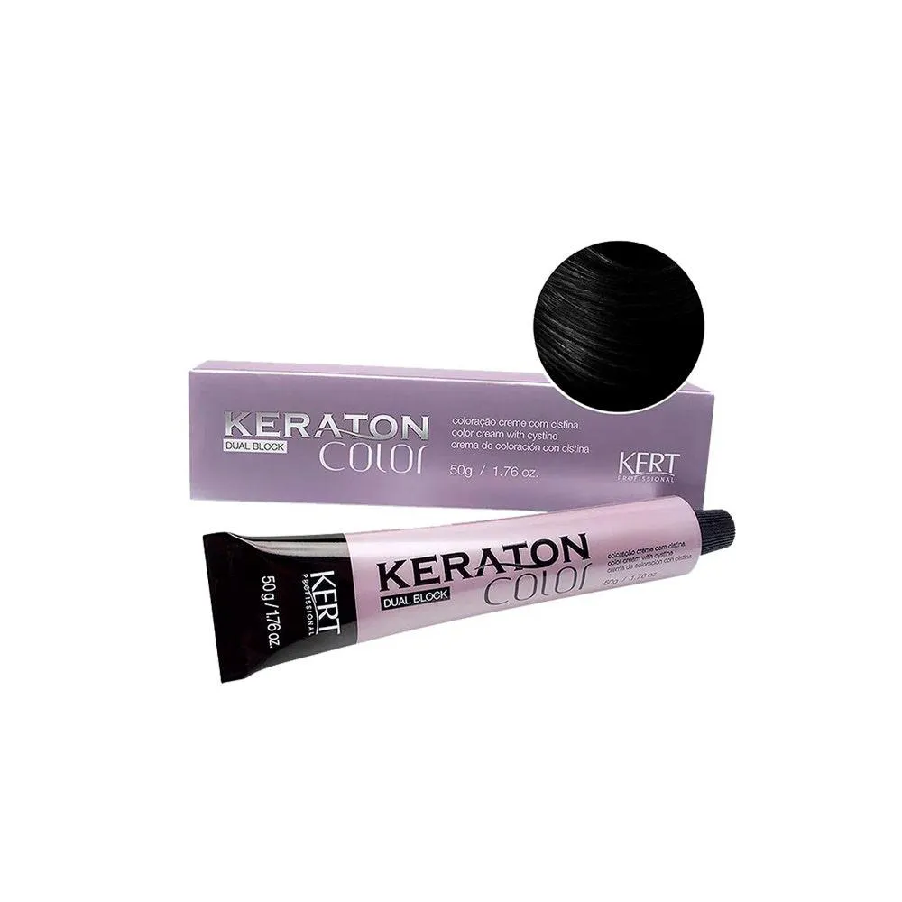 TINTURA KERATON COLOR DUAL BLOCK 1 PRETO