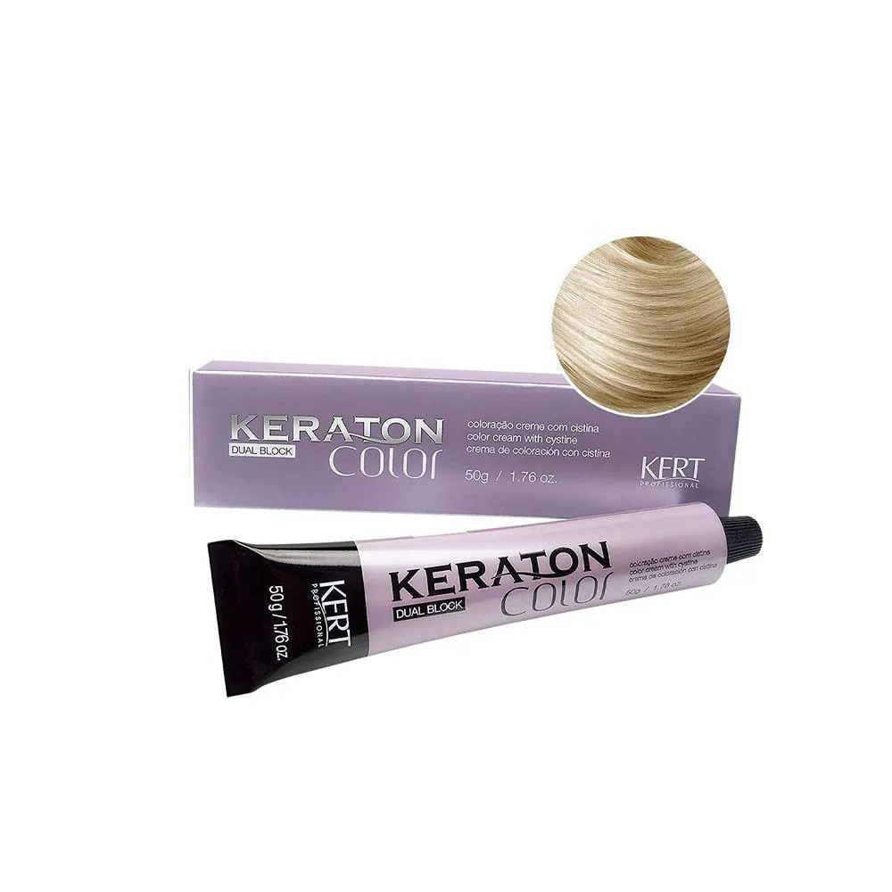 TINTURA KERATON COLOR DUAL BLOCK 9.1 LOURO MéDIO CLARO CINZA