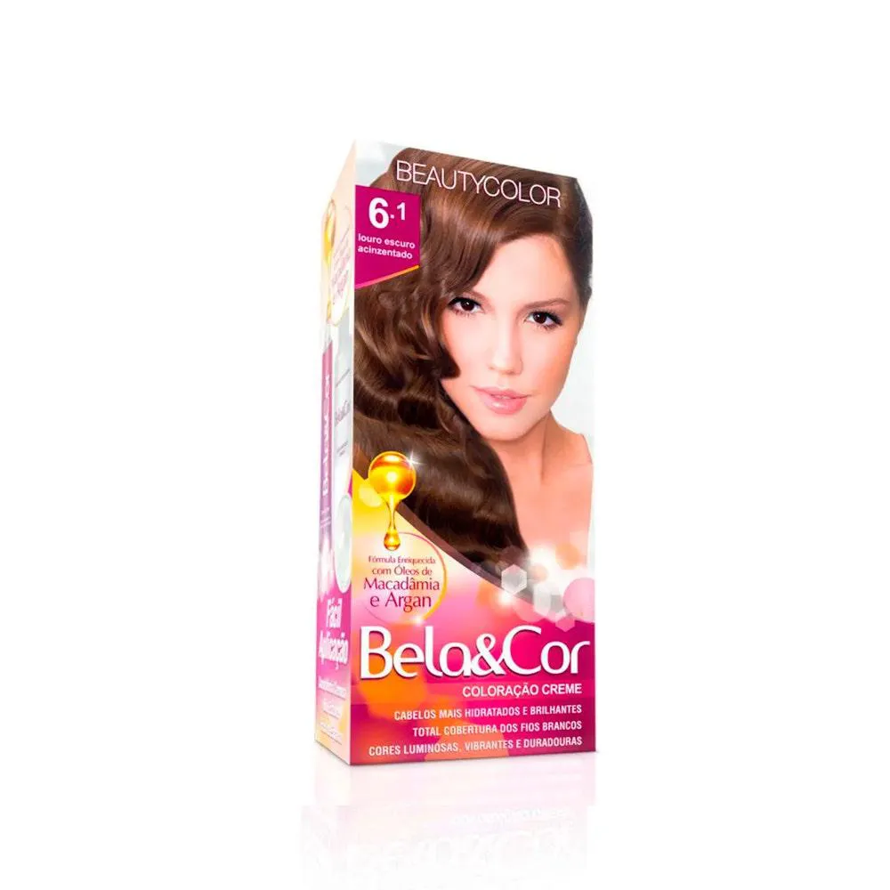 TINTURA BELA COR MINI KIT 6.1 LOURO ESCURO ACINZENTADO