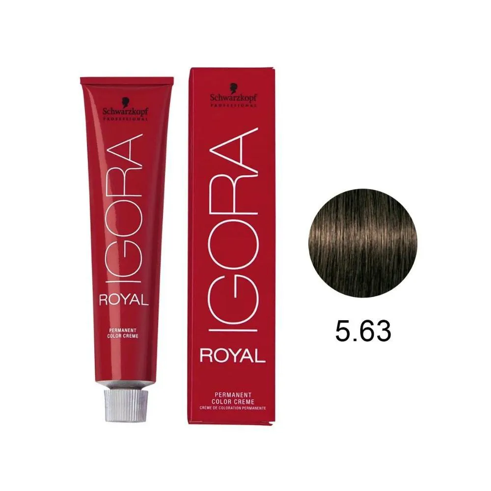 TINTURA SCHWARZKOPF IGORA ROYAL 5.63 CASTANHO CLARO MARROM MATTE