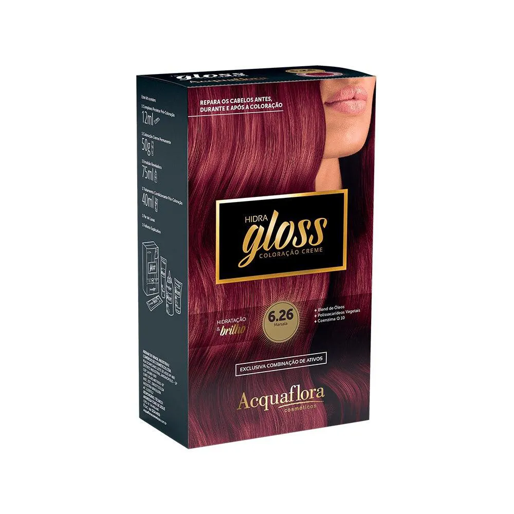 TINTURA ACQUAFLORA HIDRA GLOSS 626 MARSALA