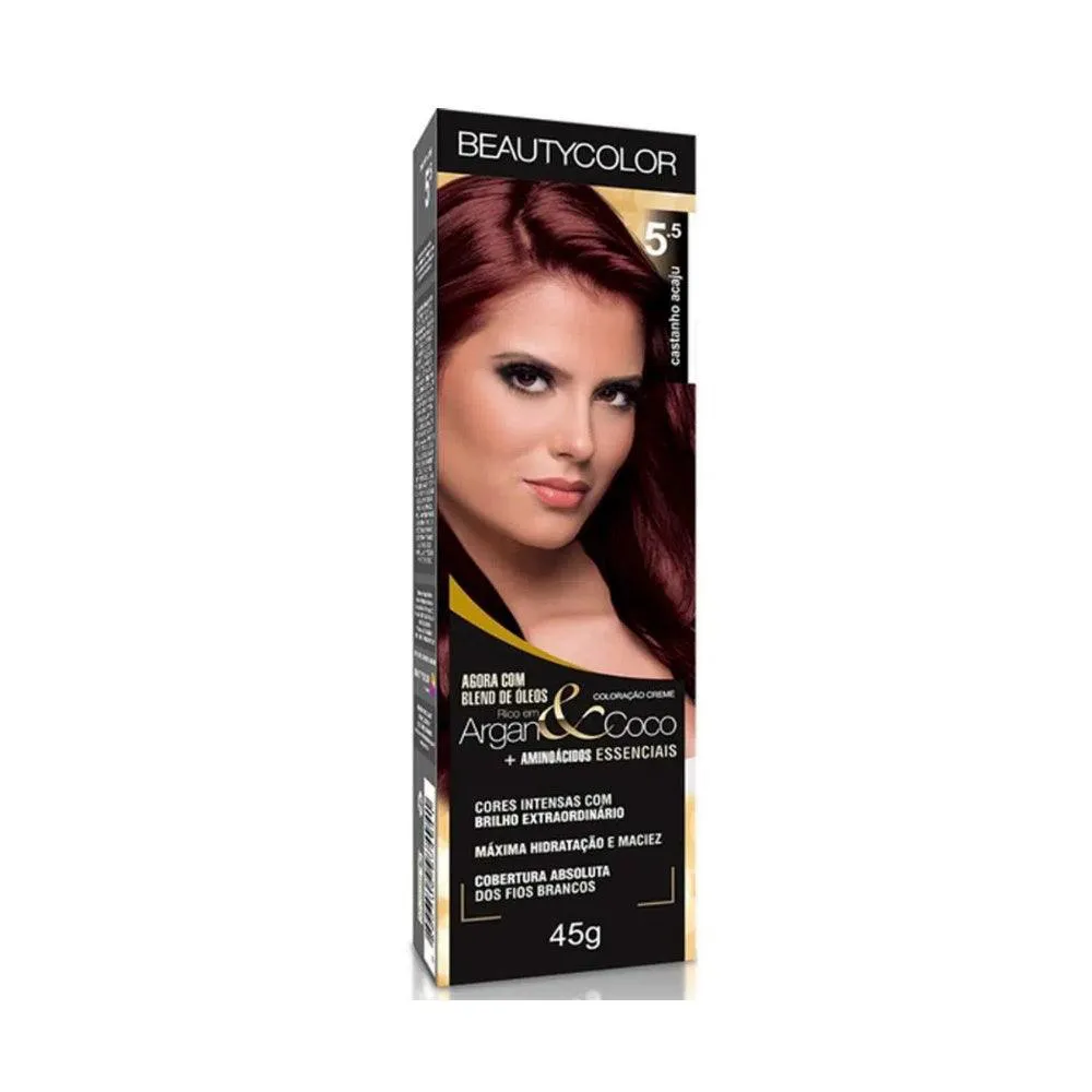 TINTURA BEAUTY COLOR 5.5 CASTANHO ACAJú