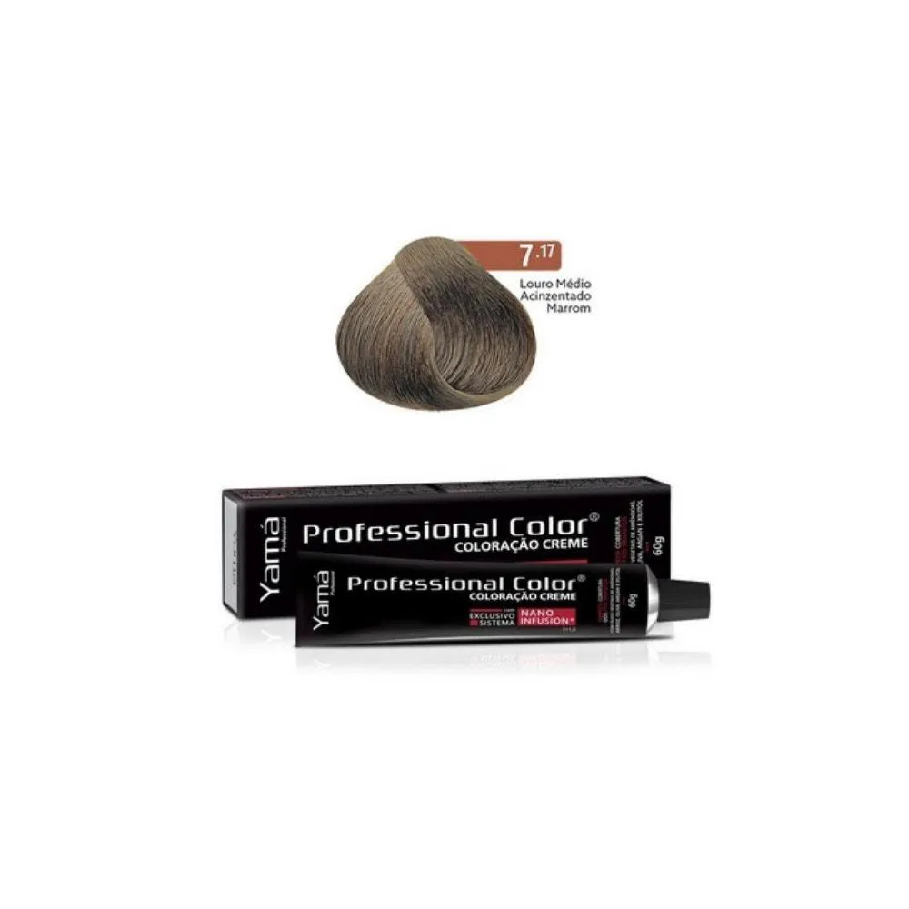 TINTURA YAMA NANO INFUSION 7.17 LOURO MéDIO ACINZENTADO MARROM
