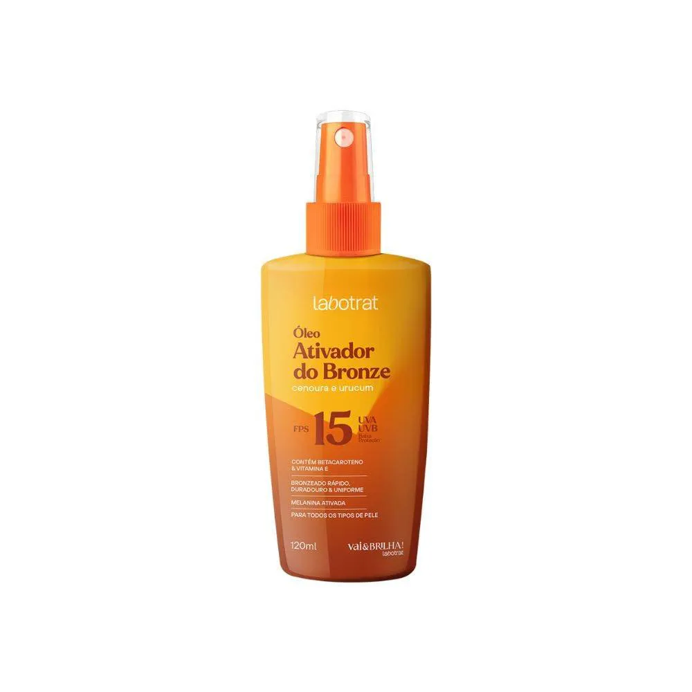 ÓLEO ATIVADOR LABOTRAT BRONZE VAI E BRILHA FPS15 120ML