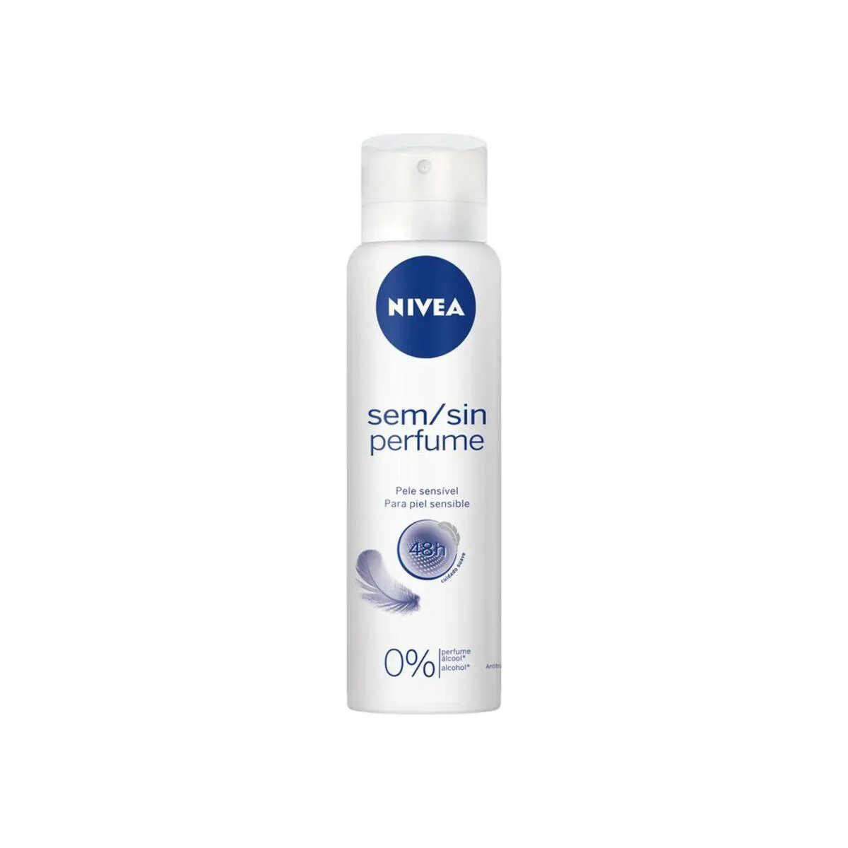 Desodorante Antitraspirante Aerosol Nivea Sem Perfume Pele Sensível 48h 150ml