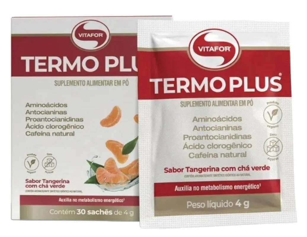 KIT 2X: TERMO PLUS TANGERINA 4G VITAFOR 30 SACHêS