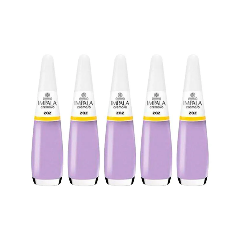 KIT ESMALTE IMPALA CREMOSO ZAZ (5 UNIDADES)
