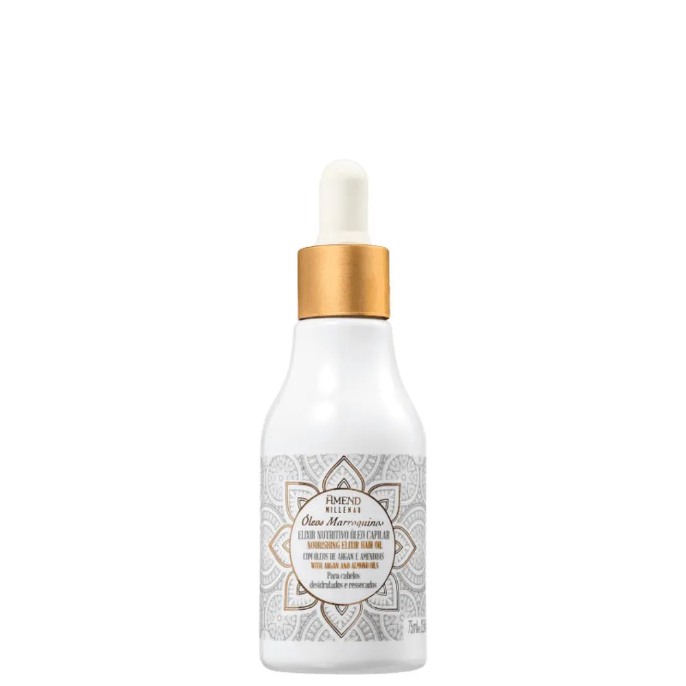 ELIXIR NUTRITIVO OLEO CAPILAR OLEOS MARROQUINOS MILLENAR AMEND 75ML
