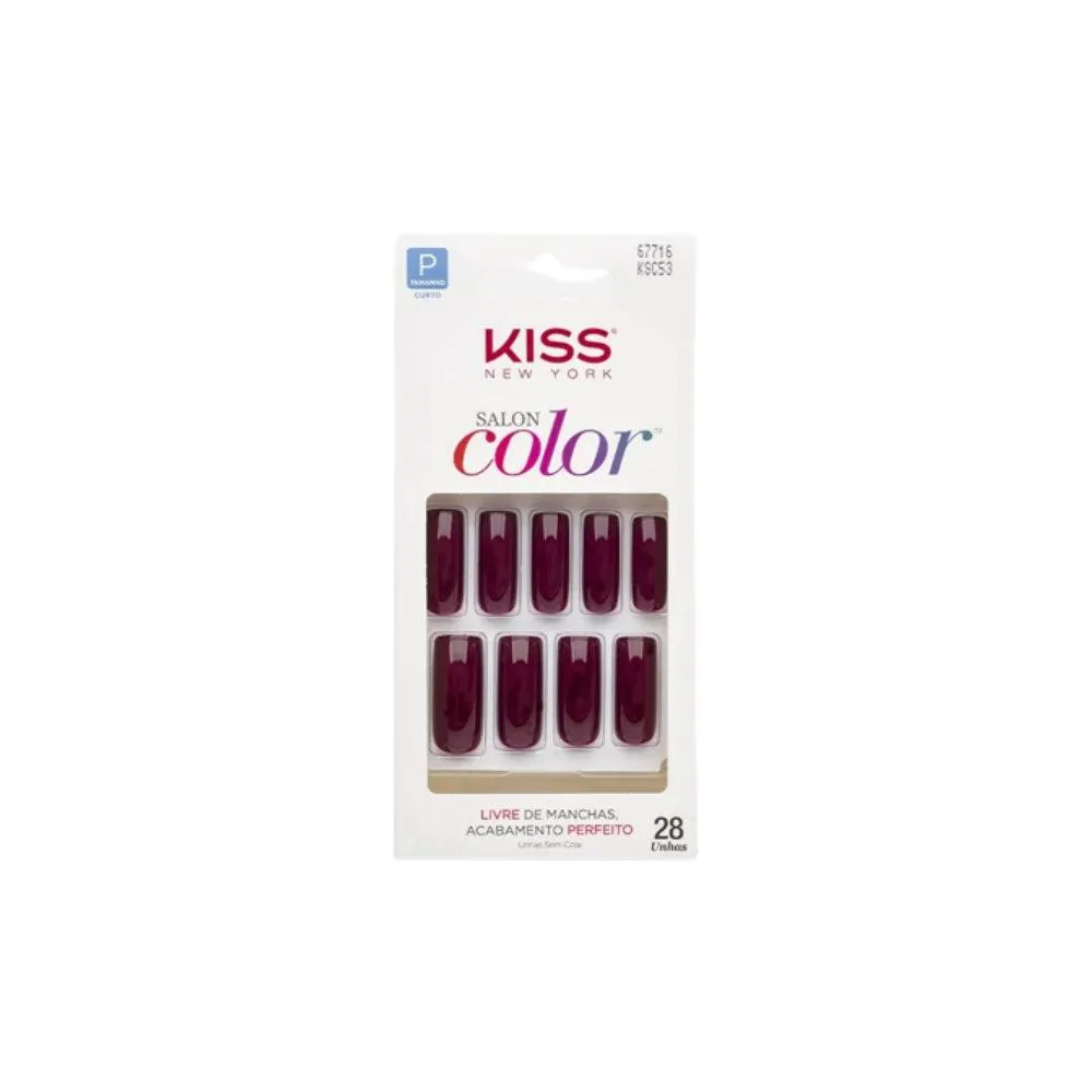 UNHAS POSTIçAS KISS SALON COLOR ANGEL
