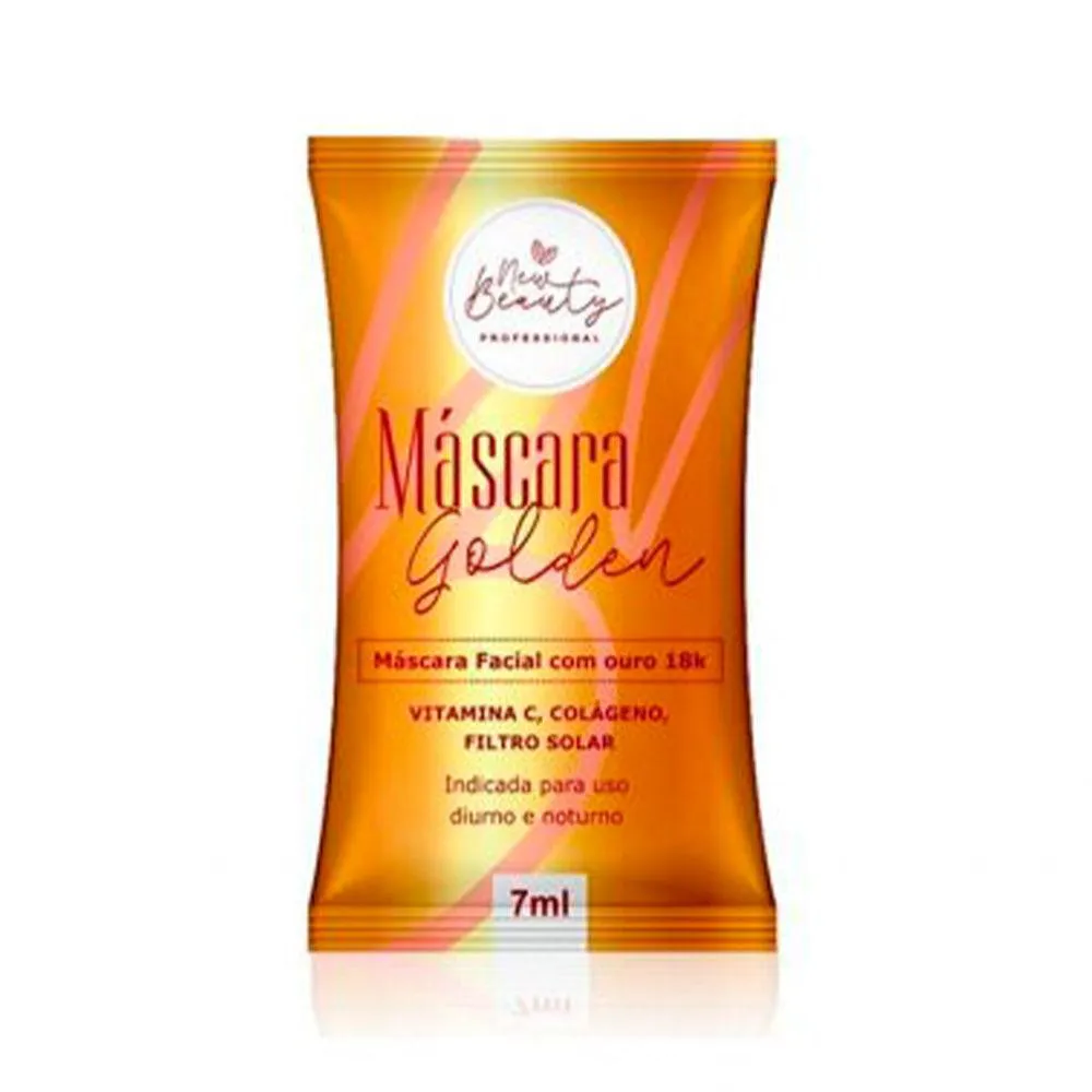MáSCARA FACIAL NEW BEAUTY GOLDEN SACHê 7ML