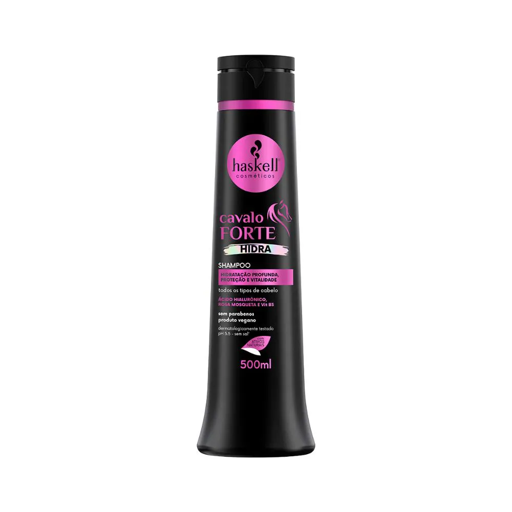 Shampoo Vegano Haskell Cavalo Forte Hidra Hidratação Profunda 500ml