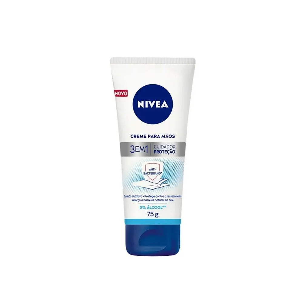 CREME MãOS NIVEA 3 EM 1 ANTIBACTERIANO 75GR