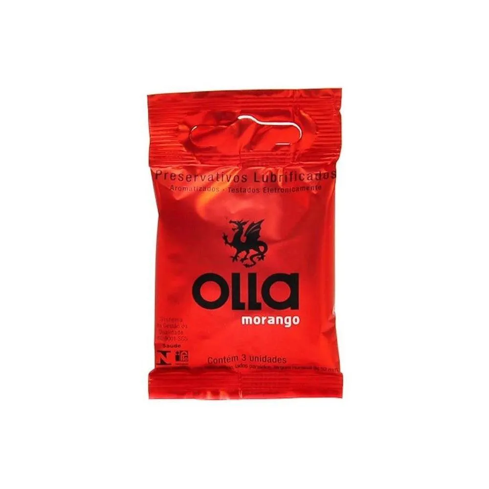 PRESERVATIVO OLLA MORANGO C/3