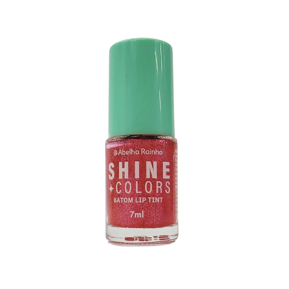 BATOM LIP TINT GLITTER ROSA FESTA SHINE COLORS ABELHA RAINHA 7ML