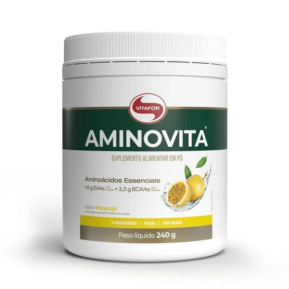 AMINOVITA AMINOáCIDOS ESSENCIAIS - 240G MARACUJá - VITAFOR