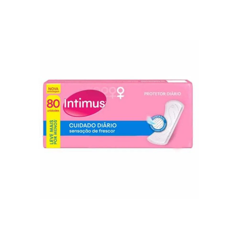 PROTETOR DIáRIO INTIMUS SEM ABAS SEM PERFUME LV80 PG70