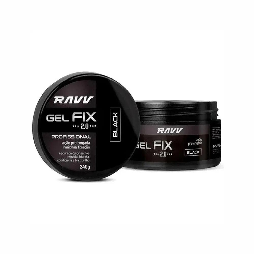 GEL FIXADOR RAVV COLA PROFISSIONAL BLACK 240G