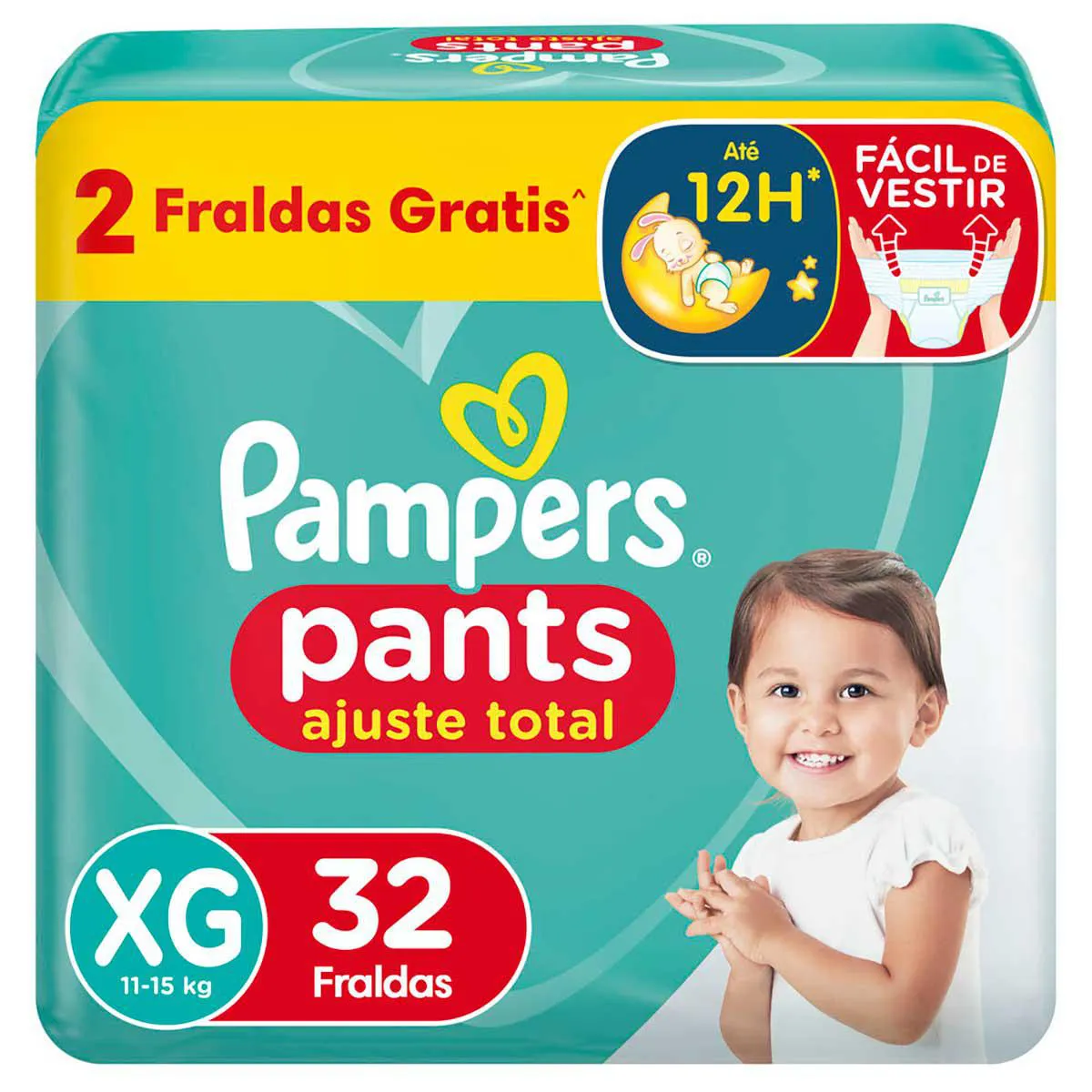 Fralda Pampers Pants Ajuste Total XG - 32 Unidades