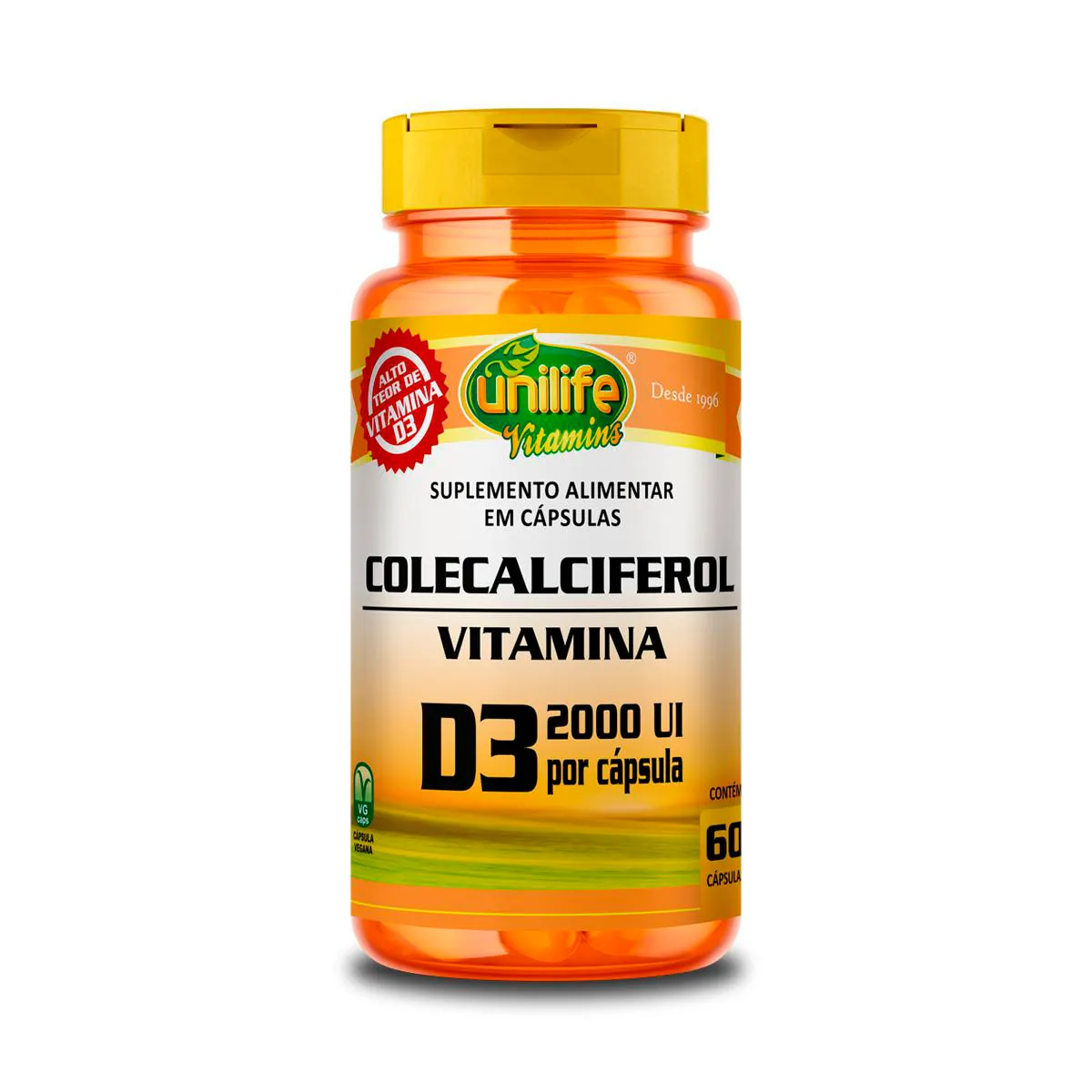 Vitamina D 2000UI Unilife 60 cápsulas