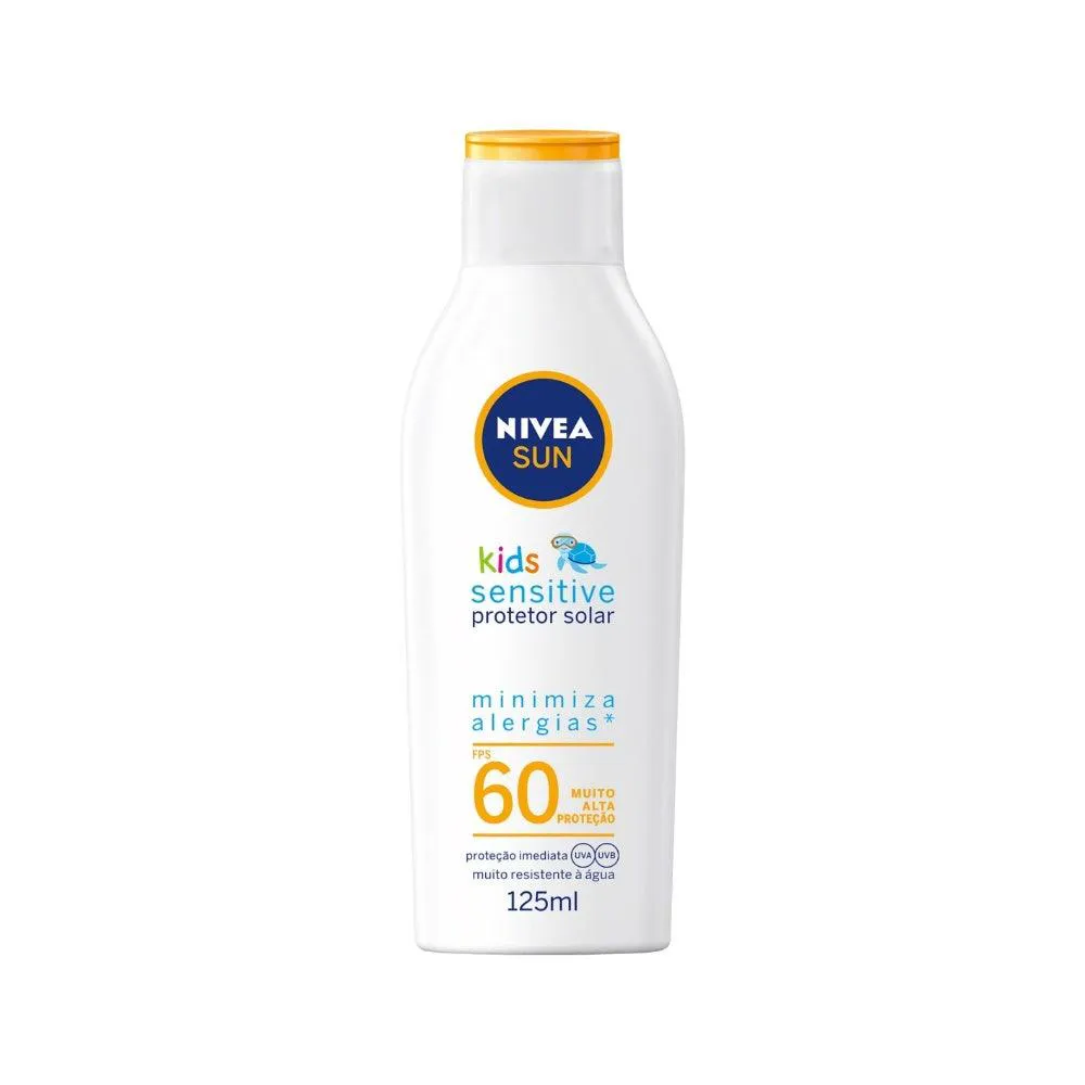 PROTETOR SOLAR NIVEA SUN FPS60 KIDS SENS E PURE 125ML