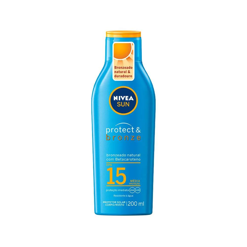 PROTETOR SOLAR NIVEA SUN FPS15 PROTECT BRONZE 200ML