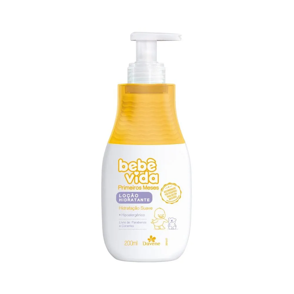 LOçãO HIDRATANTE INFANTIL BEBê VIDA PRIMEIROS MESES 200ML