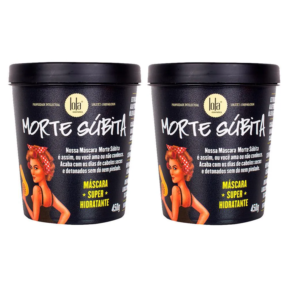 Kit Máscara de Cabelo Hidratação Lola Cosmetics Morte Súbita 450g 2 unidades 