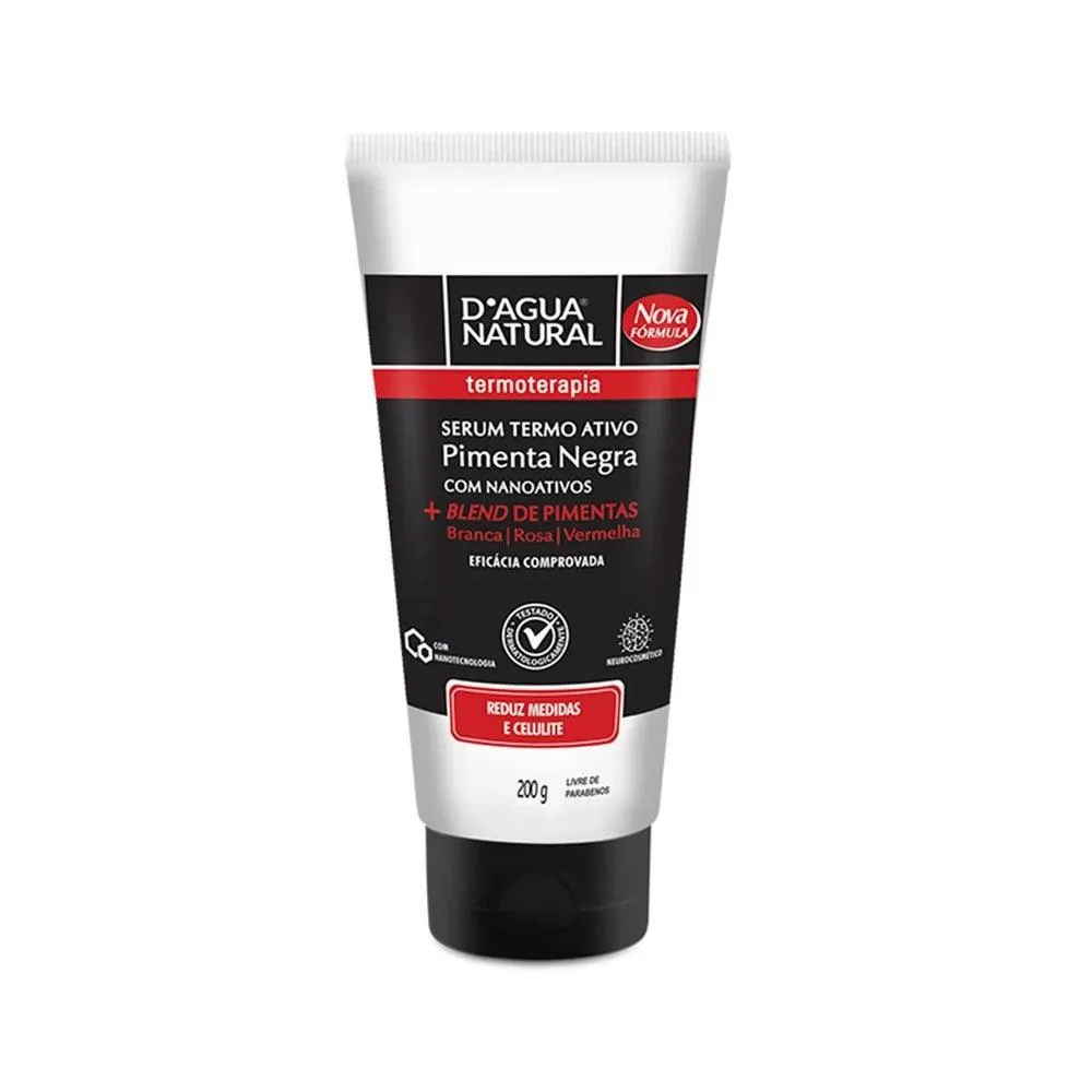 SéRUM TERMO ATIVO D´AGUA NATURAL PIMENTA NEGRA 200G