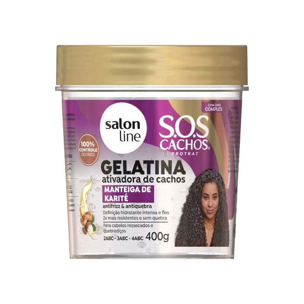 GELATINA SALON LINE SOS MANTEIGA DE KARITé 400GR