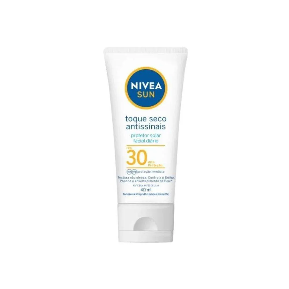 PROTETOR SOLAR FACIAL NIVEA SUN FPS30 TOQUE SECO 40ML
