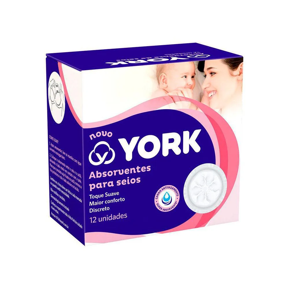 ABSORVENTE PARA SEIOS YORK C/12UN