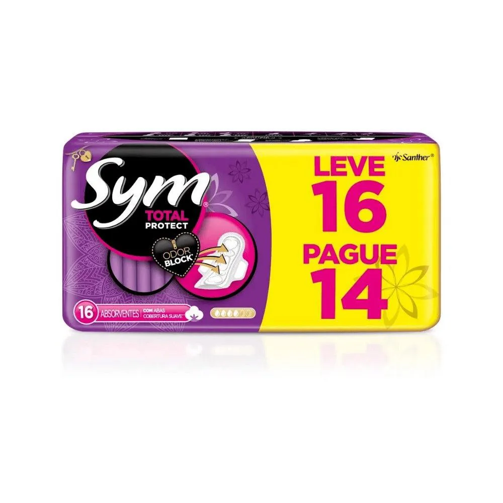 ABSORVENTE SYM C/ABAS SUAVE C/16