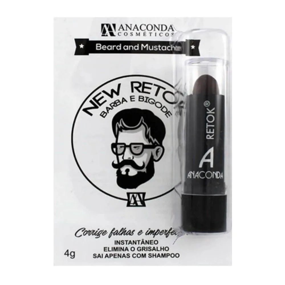 RETOK BARBA E BIGODE ANACONDA CASTANHO 4GR
