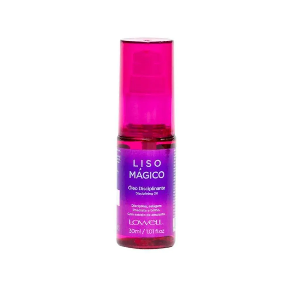 ÓLEO CAPILAR LOWELL LISS LISO MáGICO 30ML