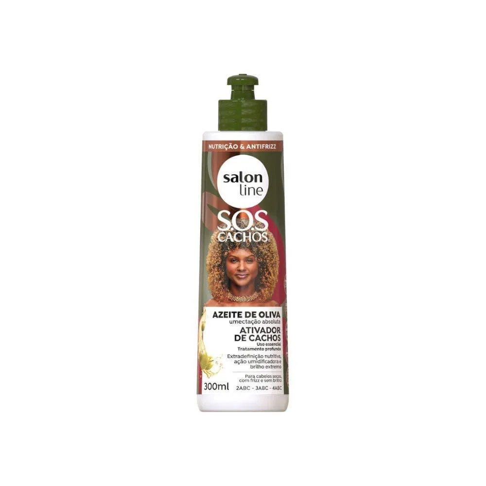ATIVADOR DE CACHOS SALON LINE SOS AZEITE DE OLIVA 300ML