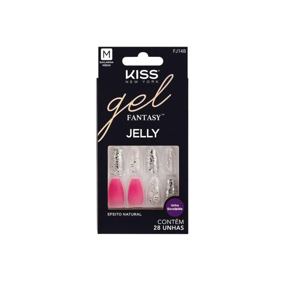 UNHA POSTIçA KISS NY GEL FANTASY FUN JELLY
