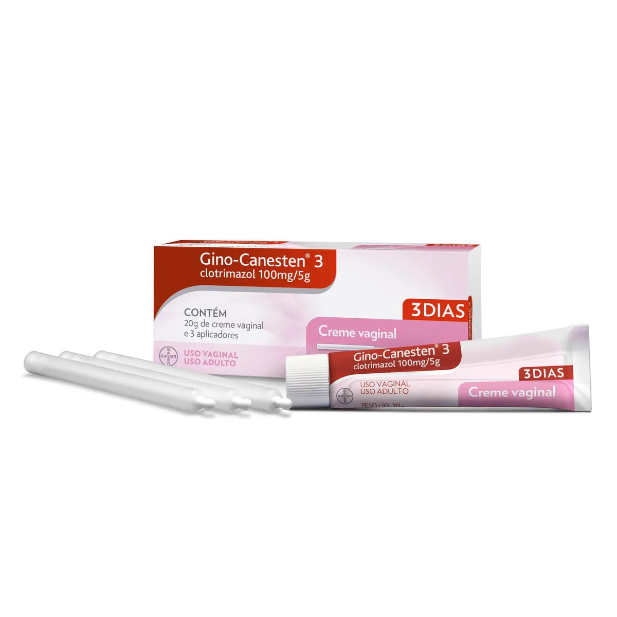 Gino-Canesten 3 Creme Vaginal 100mg/5g 20g + 3 aplicadores