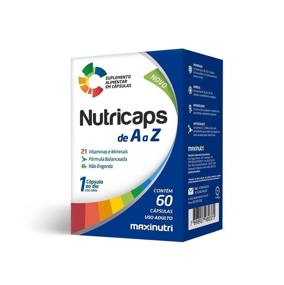 NUTRICAPS DE A A Z (60 CAPS) - PADRãO: ÚNICO