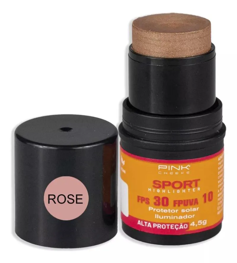 ILUMINADOR FACIAL ROSTO EM BASTãO COM PROTEçãO SOLAR 4,5G - PINK CHEEKS Rose
