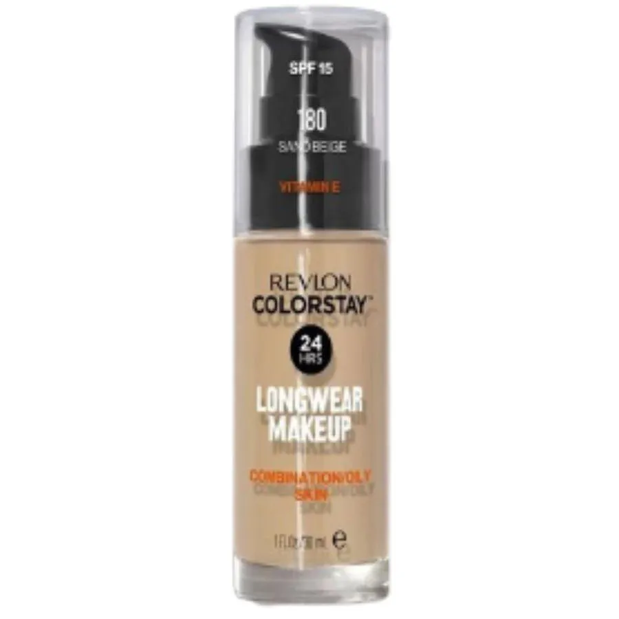 BASE LíQUIDA COLORSTAY PUMP PELE OLEOSA SAND BEIGE Nº 180 FPS 15 30 ml
