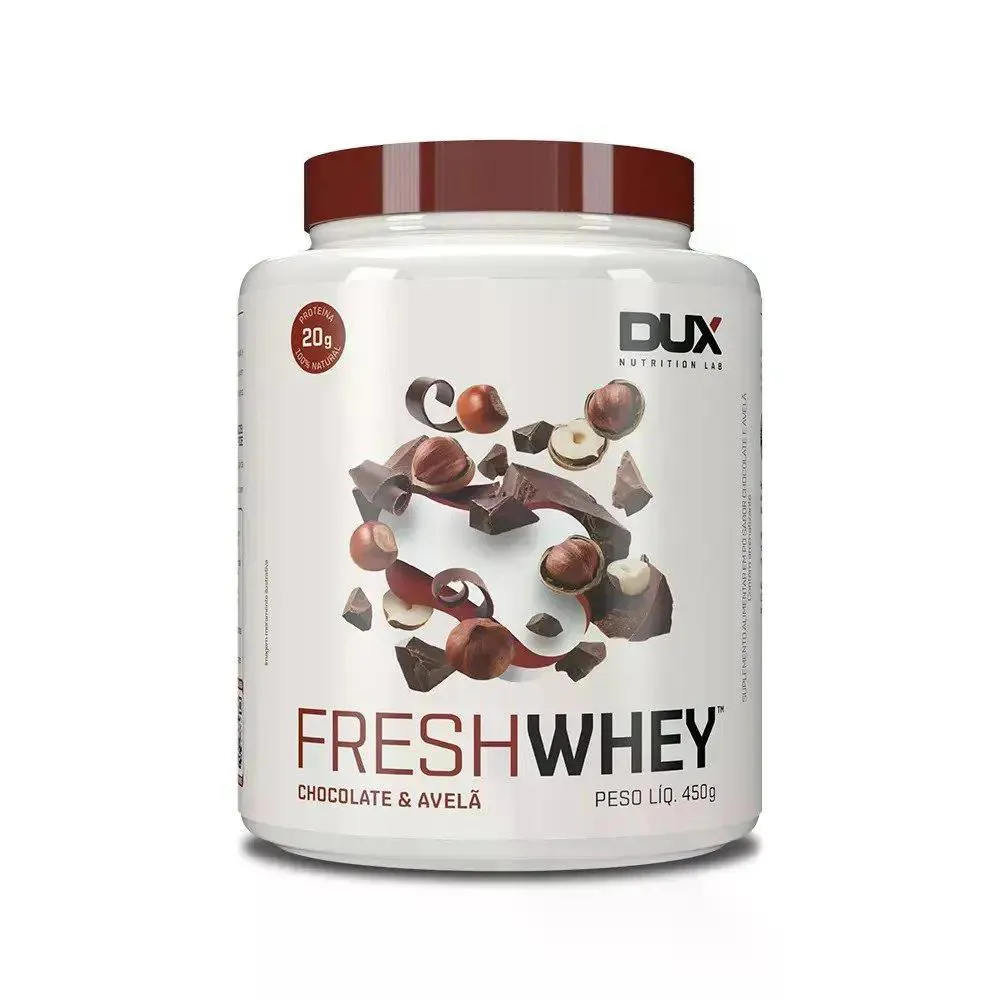 FRESH WHEY DUX CHOCOLATE BELGA E AVELã 450G