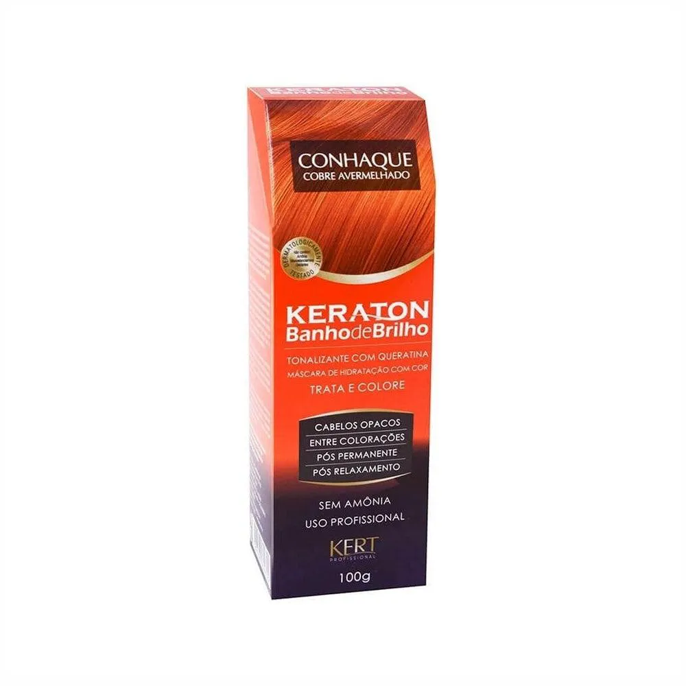 TONALIZANTE BANHO DE BRILHO KERATON CONHAQUE COBRE AVERMELHADO