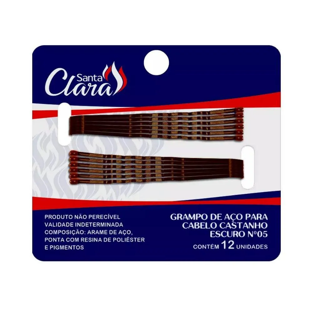 GRAMPO DE CABELO SANTA CLARA N 5 CASTANHO C/12UN
