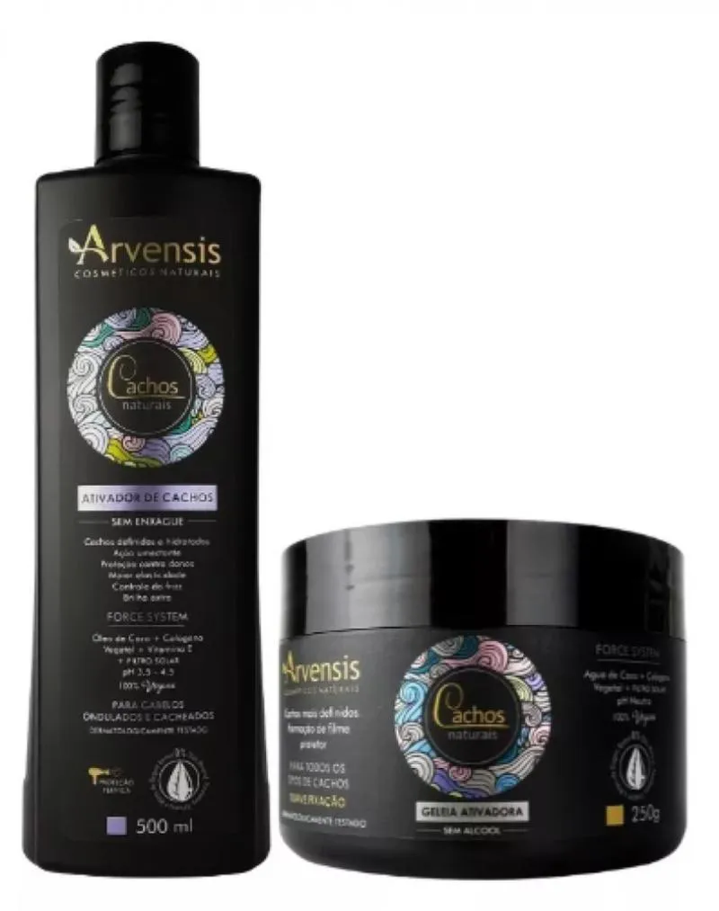 KIT ARVENSIS CACHOS ATIVADOR ONDULADOS 500ML + GELEIA 250G