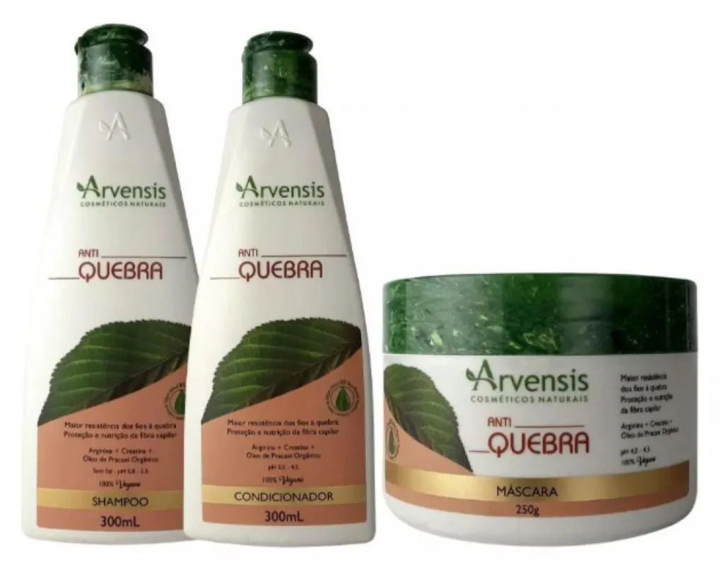 KIT ARVENSIS ANTIQUEBRA SHAMPOO CONDICIONADOR MáSCARA 250G